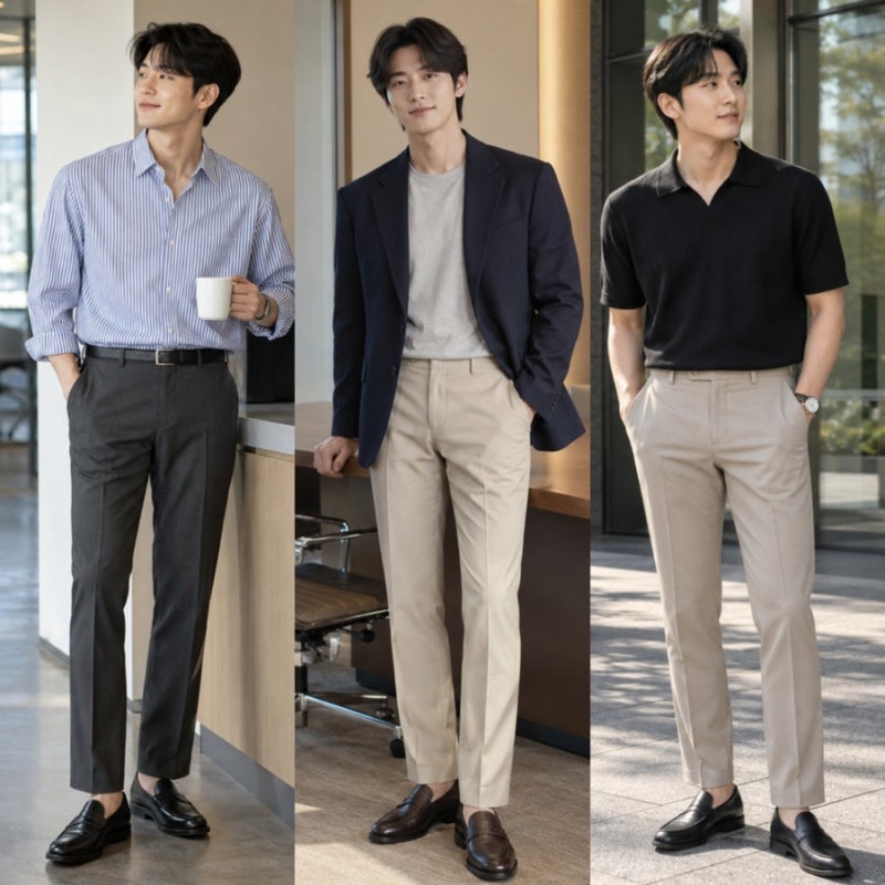 남자 비즈니스 캐주얼 코디, 실패 없는 오피스룩 5가지