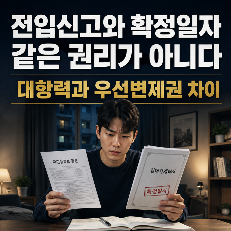 전입신고 확정일자 차이, 대항력은 언제 생길까