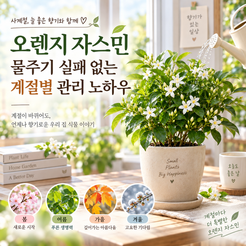 오렌지 자스민 물주기 실패 없는 계절별 관리 노하우