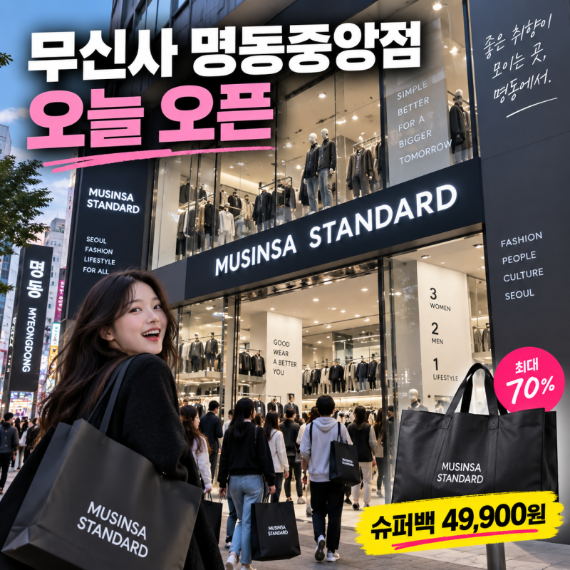 무신사 스탠다드 명동중앙점 9월 8일 그랜드 오픈｜위치·영업시간·슈퍼백·이벤트 정리