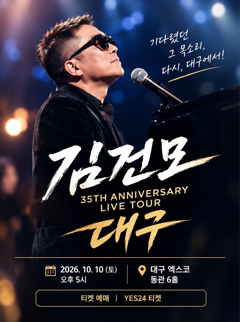 2026 대구 김건모 콘서트 안내｜일정 · 장소 · 티켓가격 · 예매방법 총정리