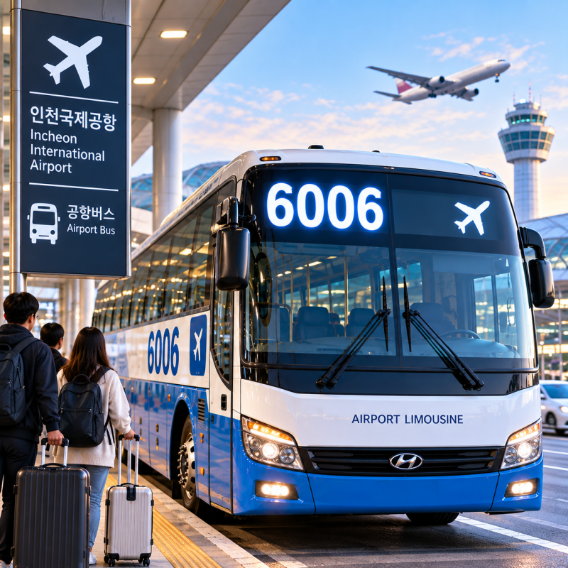 6006 공항버스 시간표 예약하기