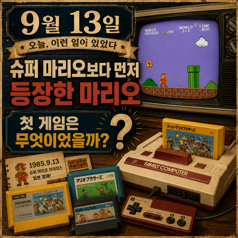 9월 13일 오늘은 무슨 날? 슈퍼 마리오가 처음 등장한 게임은 따로 있다?
