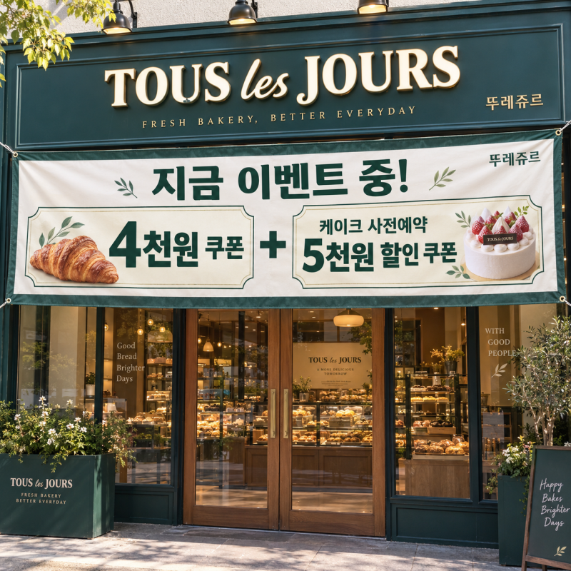 뚜레쥬르 9월 앱 할인 40% 쿠폰 받는법, 1만원 결제하면 4천원 할인