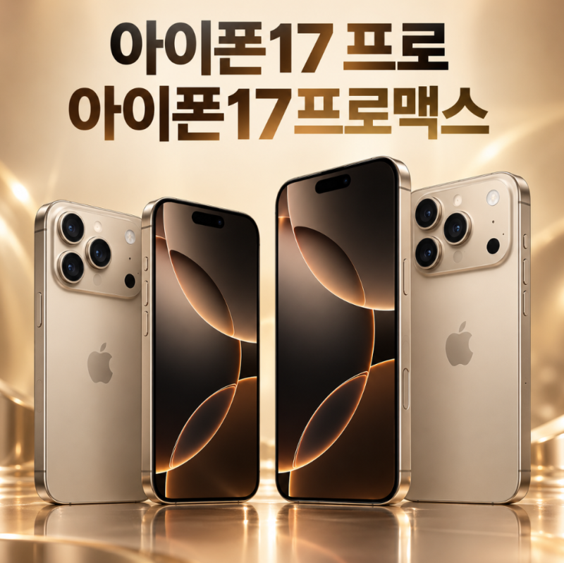 아이폰17 프로 vs 아이폰17 프로맥스 비교｜기능·스펙·디자인·가격, 내 폰은?