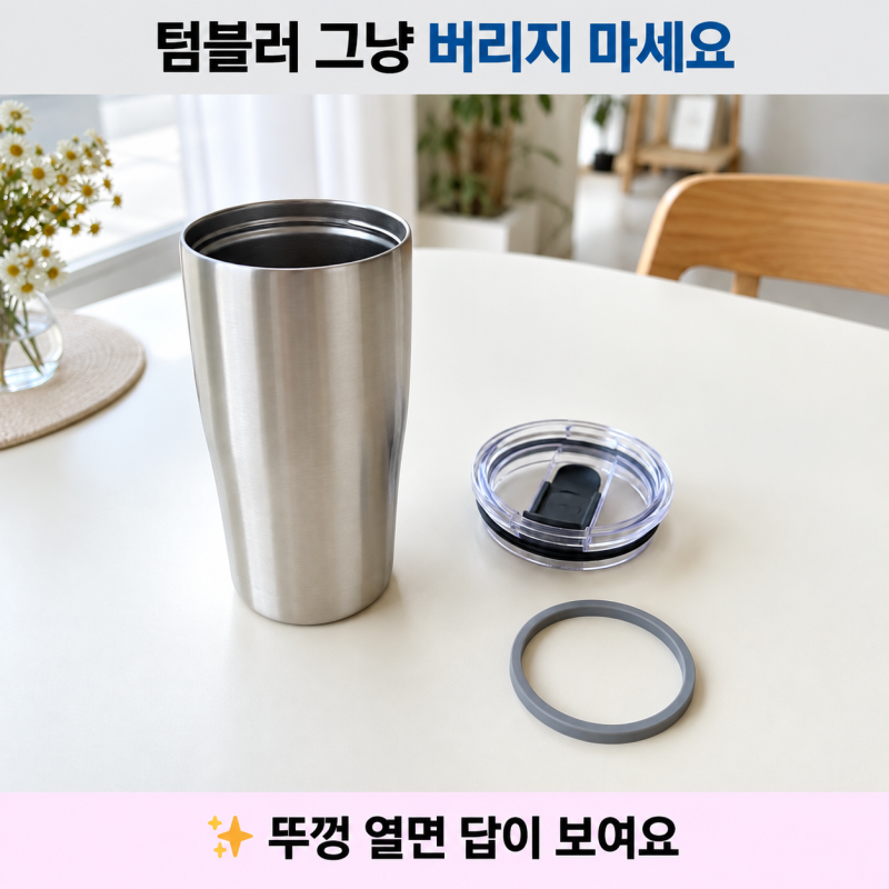 텀블러 버리는법 | 스테인리스 본체부터 뚜껑 · 고무패킹까지 30초 정리