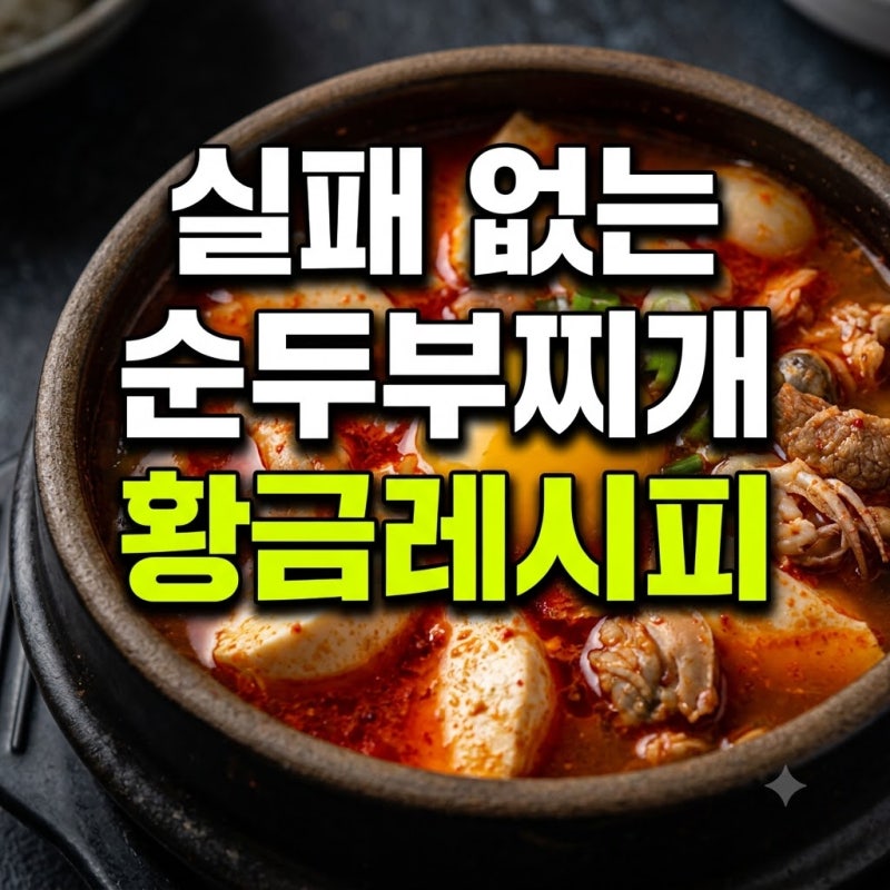 순두부찌개 레시피 소고기 다담 다시다 간단 총정리(+돼지고기 양념 고추장 김치 꼬마츄츄 ....