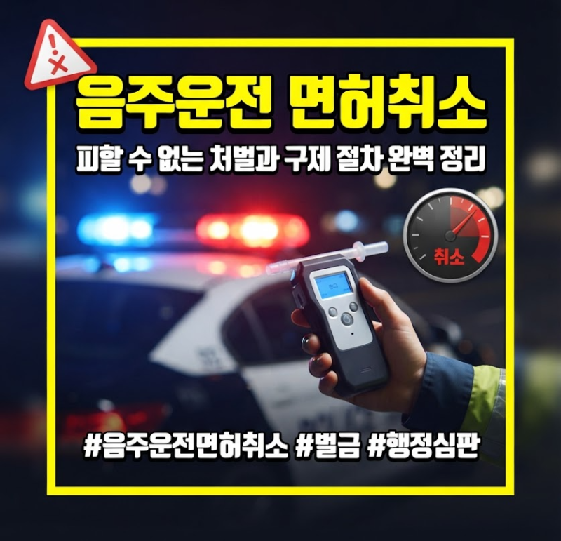 음주운전 면허취소 구제 행정심판 90일 골든타임 [2026 최신]