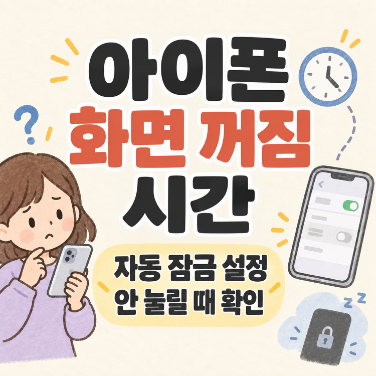 아이폰 자동 잠금 시간 설정 방법, 화면 꺼짐 시간 바꾸는 법