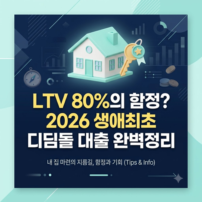 "LTV 80% 나온다더니 5,500만 원이 깎였다고?" 2026 생애최초 디딤돌 대출 조건과 방공제 함정