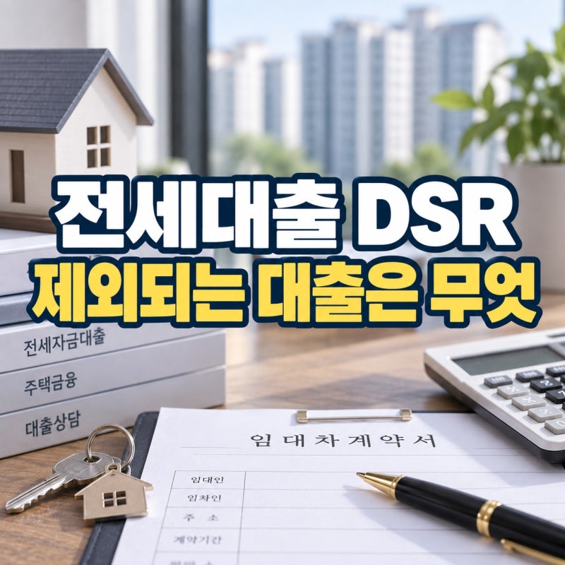 “모든 전세대출이 포함되는 건 아니었다…” 전세대출·정책대출 DSR 제외 항목 완벽정리