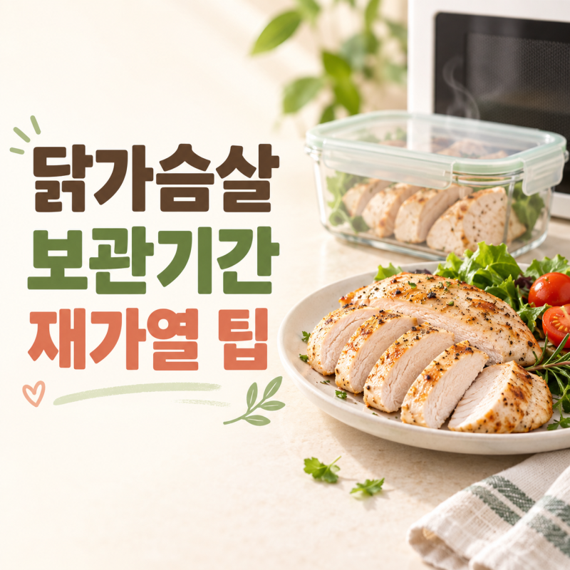닭가슴살 냉장 보관 기간과 재가열 방법