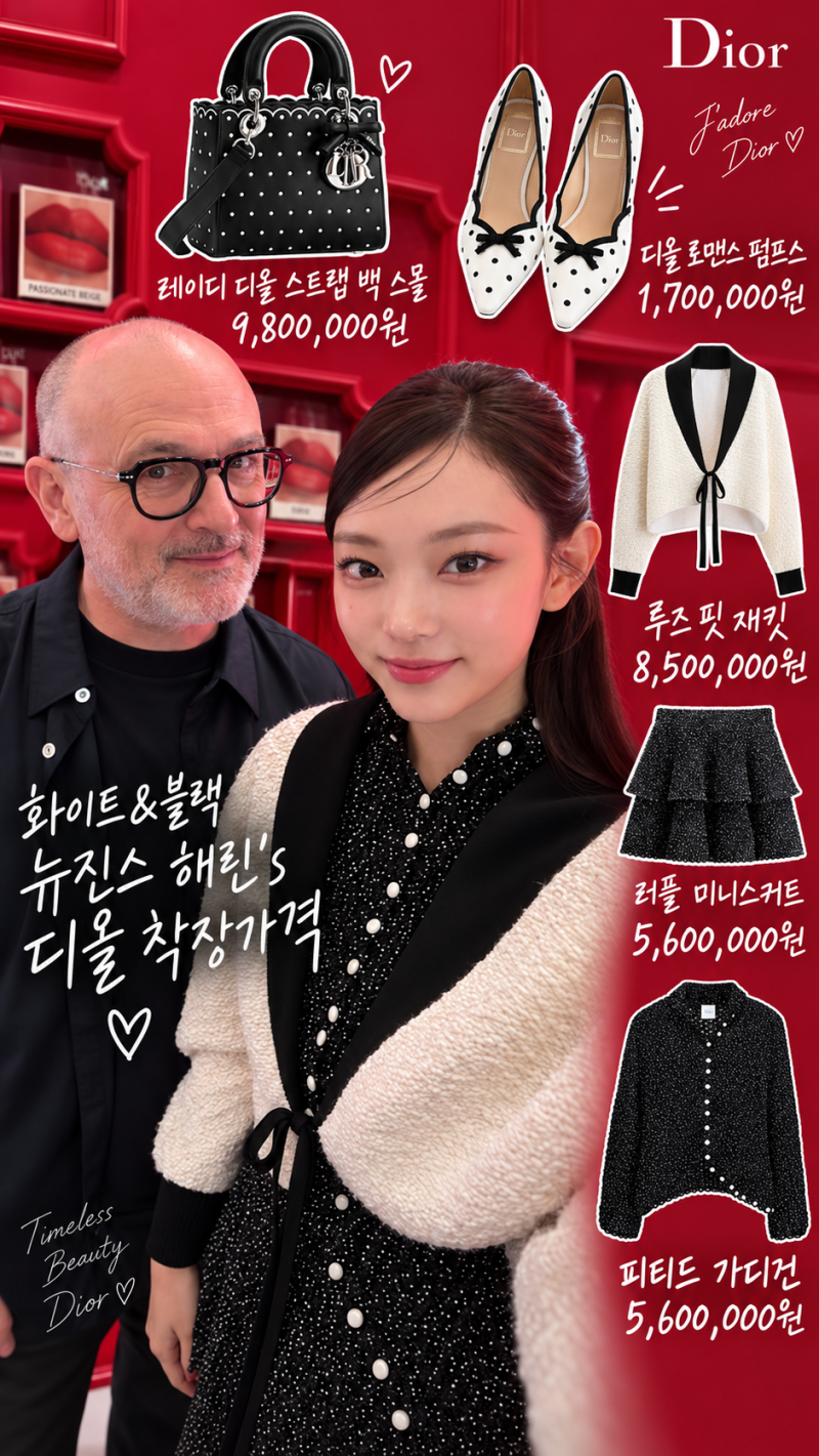 NewJeansヘリンのディオール着用が話題に！ディオールビューティーイベントでの白黒キュートな秋コーデを徹底解説