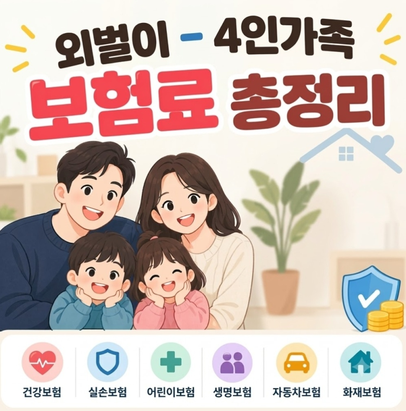 외벌이 4인가족 보험료 총정리｜우리집 보험료 실제 지출 공개