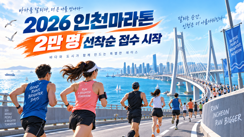 2026 인천마라톤 접수 시작! 2만명 선착순, 참가비·코스 총정리