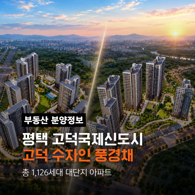 평택 고덕 수자인 풍경채 분양가 입지 계약조건 총정리