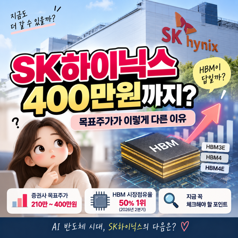 “SK하이닉스 400만원까지?” 목표주가가 이렇게 다른 이유