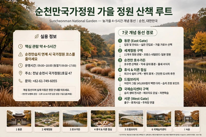 2026 순천만국가정원 가을여행｜세계정원·호수정원·습지까지, 덜 지치고 제대로 보는 추천....
