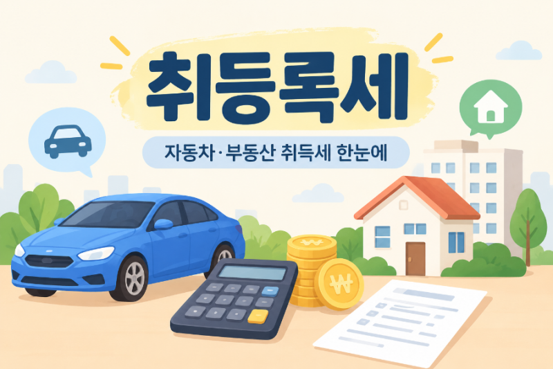 취등록세 계산부터 납부까지, 자동차·부동산 살 때 꼭 알아야 할 것