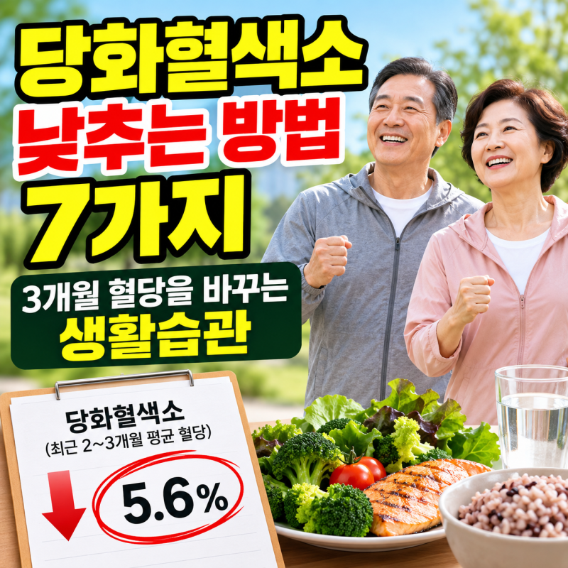 당화혈색소 낮추는 7가지 방법 , 3개월 혈당을 바꾸는 생활습관