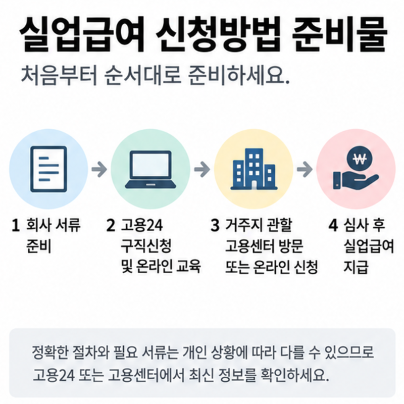 실업급여 신청방법 준비물, 처음부터 순서대로 정리