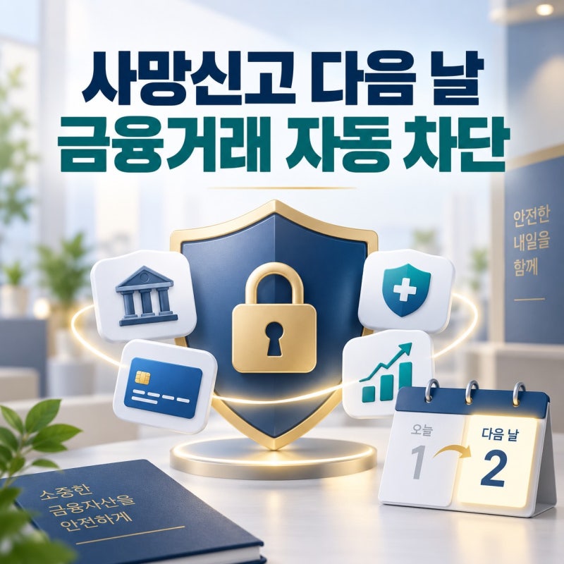 사망신고 다음 날 금융거래 자동 차단｜예금·카드·보험·장례비·상속절차 총정리