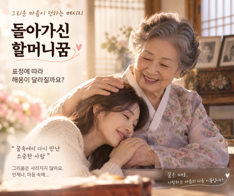 돌아가신할머니꿈 표정에 따라 해몽이 달라질까요?