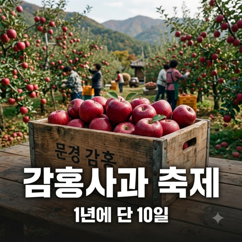 "이게 사과라고?" 문경감홍사과축제, 한 입 먹고 다들 놀란 이유.. 1년에 딱 10일만 맛보는 보....