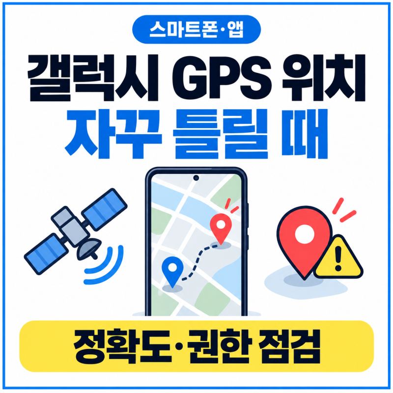 갤럭시 GPS 위치가 자꾸 틀릴 때 | 정확도·권한 점검 순서