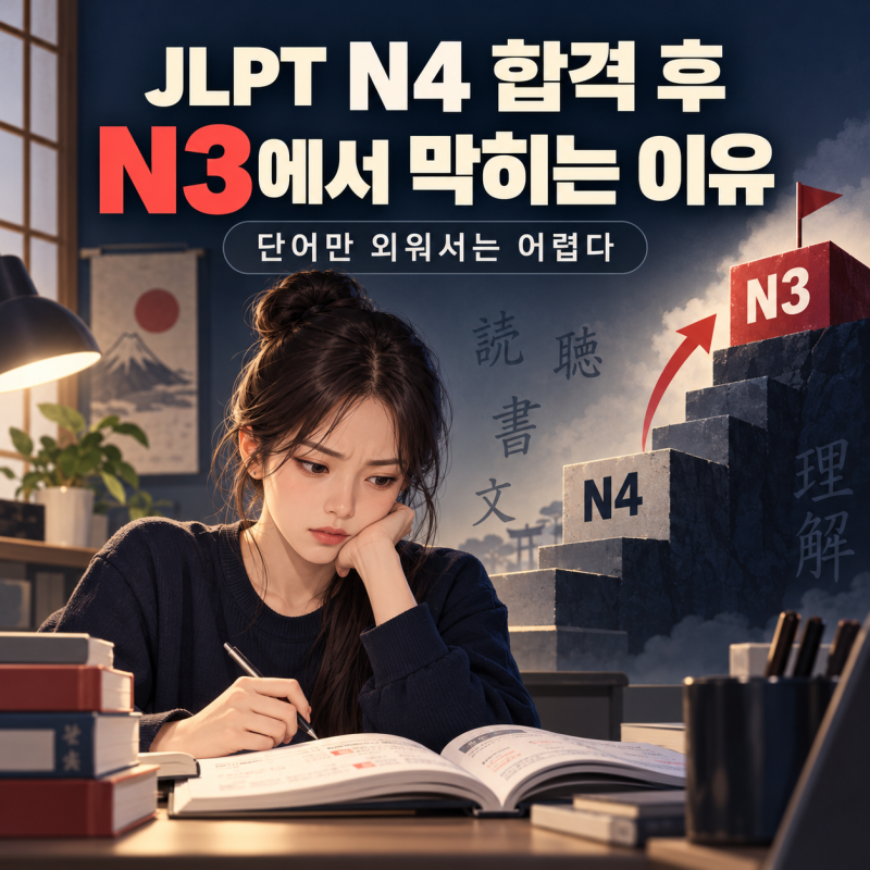 JLPT N4 합격자가 N3에서 가장 많이 막히는 부분｜단어만 외워서는 어려운 이유