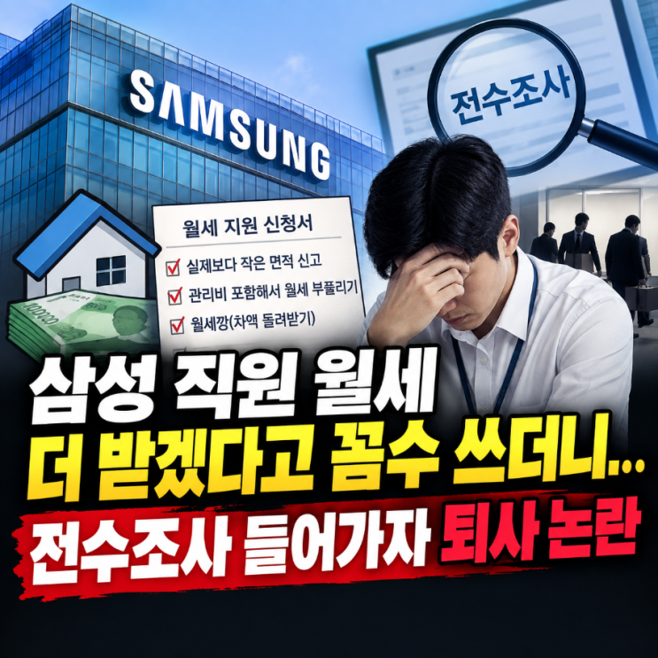 삼성 직원 월세 더 받겠다고 꼼수 쓰더니… 전수조사 들어가자