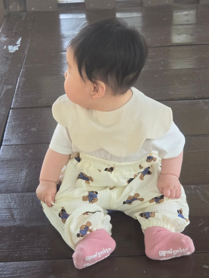 (6M ~ 9M) 아기 고쟁이바지 손그림 패턴 무료 공유