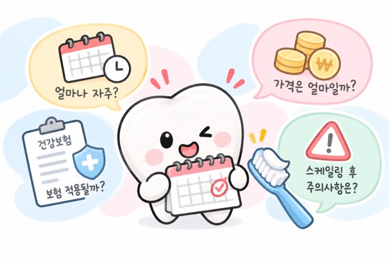 스케일링, 얼마나 자주 해야 할까? 주기·보험·가격·주의사항 | 치과위생사가 알려드려요