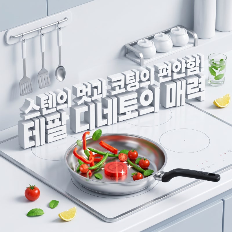 테팔 인덕션 스텐 티타늄 1X 디네토 프라이팬 매력 포인트
