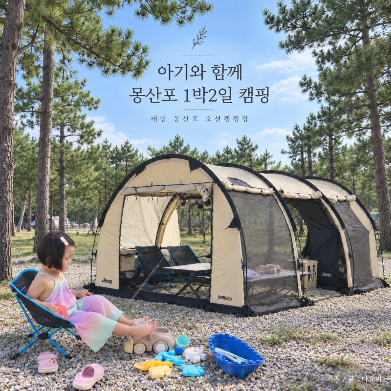 아기와 함께 태안 몽산포 오션캠핑장 1박 2일 캠핑