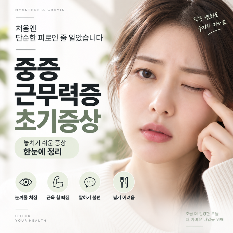처음엔 피로인 줄 알았습니다 중증근무력증 초기 놓치기 쉬운 증상 한눈에 정리