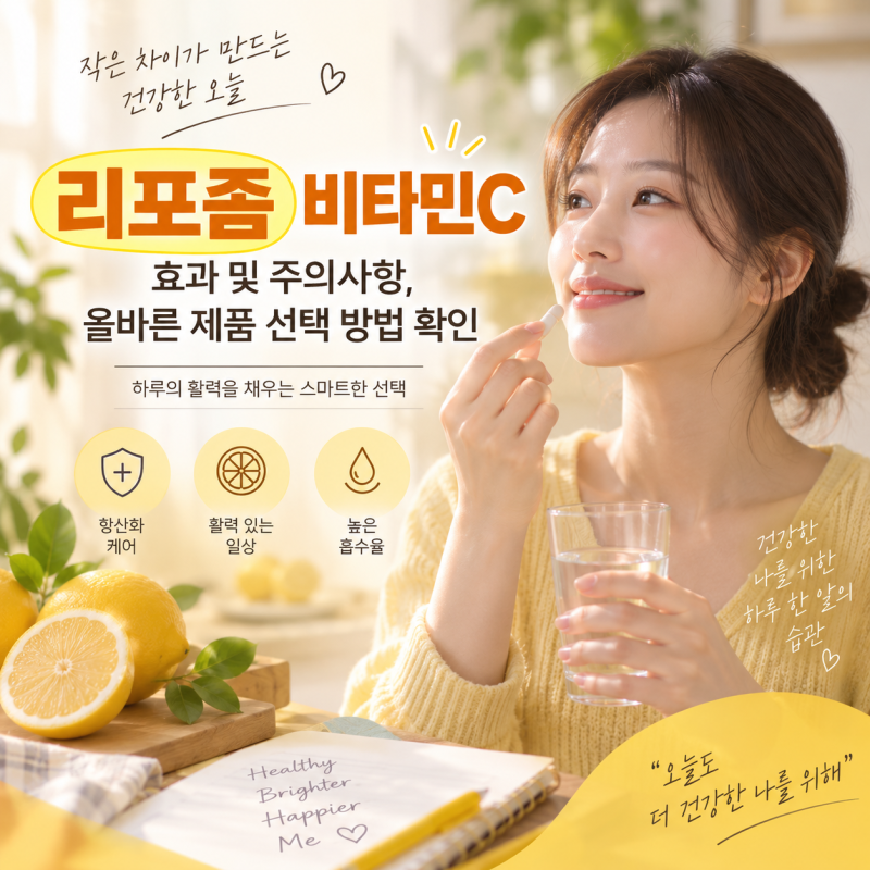 리포좀 비타민 C 효과 및 주의사항, 올바른 제품 선택 방법 확인
