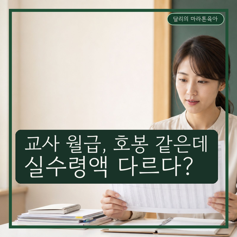 2027 교사 호봉표, 같은 호봉인데 월급이 다른 이유는? 수당 차이 정리