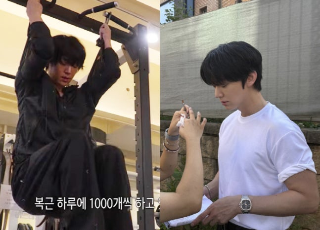 안재현 태닝·운동 근황 공개, 17kg 증량+복근 운동 독한 바디관리 공개