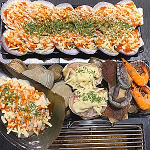 내돈내산 후기]인천 을왕리 해수욕장 조개구이/새우/가리비/해물라면/전복/키조개 을왕리 마....