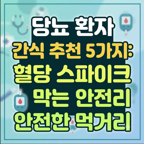 당뇨 환자 간식 추천 5가지: 혈당 스파이크 막는 안전한 먹거리