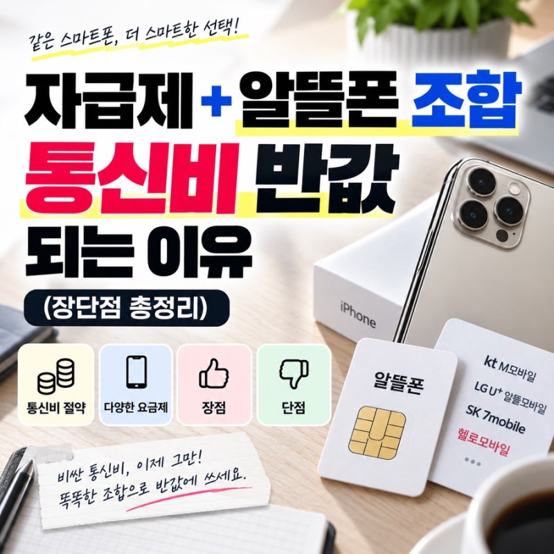 자급제+알뜰폰 조합, 통신비 반값 되는 이유 (장단점 총정리)