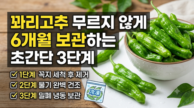 꽈리고추 냉동보관 가능할까? 씻어서 얼리는 방법과 활용법