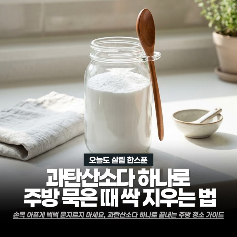 아직도 락스 써? 과탄산소다로 주방 기름때 완벽 제거 꿀팁