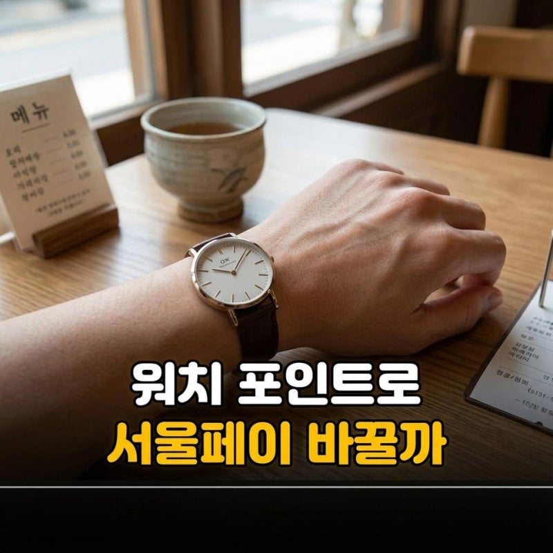 손목닥터9988 워치 포인트 신청하기, 서울페이 전환하기