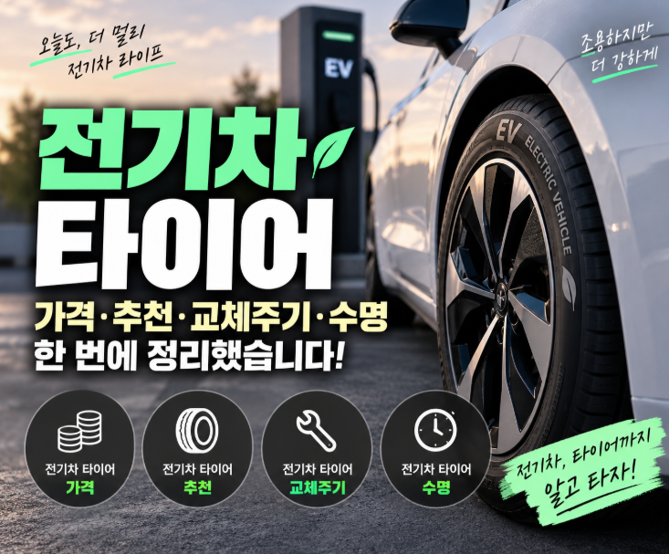 전기차 타이어 일반 타이어와 다를까? 가격·교체주기·수명 총정리