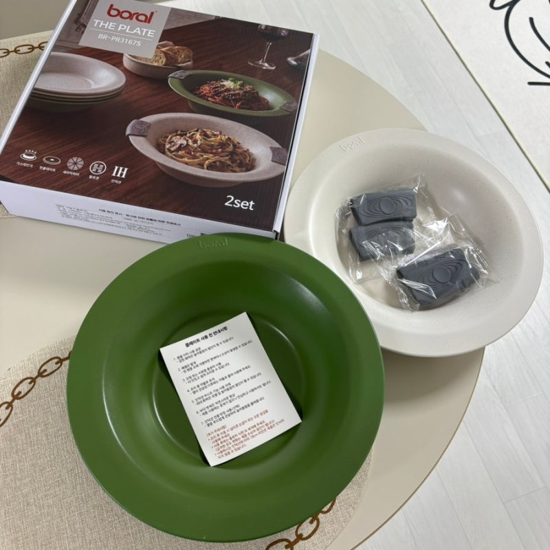인덕션 플레이트 팬 추천 보랄 더 플레이트 원형 접시 그릇 세트 내돈내산 후기 (BR-PR167S)