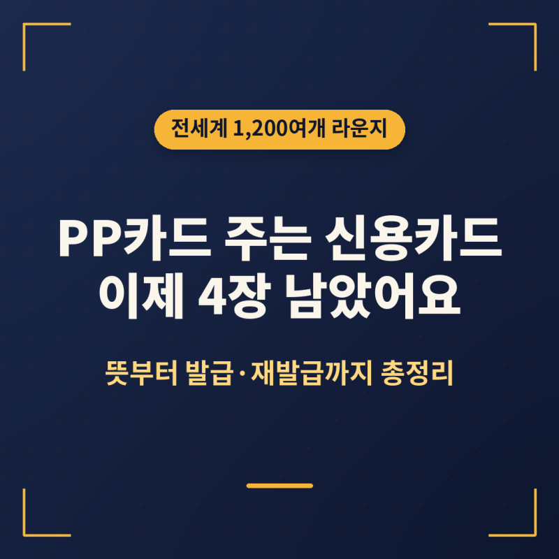 PP카드 주는 신용카드, 이제 4장 남았어요 (뜻·발급 총정리)