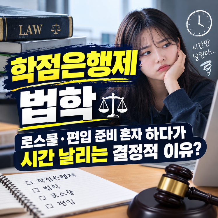 학점은행제 법학, 로스쿨·편입 준비 혼자 하다가 시간 날리는 결정적 이유?