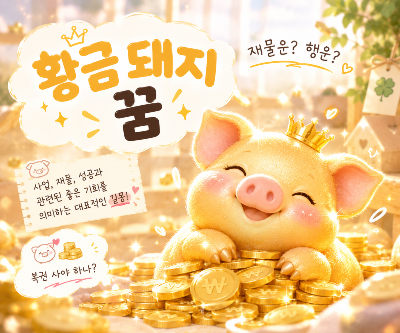돼지꿈 해몽 총정리! 돼지가 나오는 꿈, 복권 사도 될까?